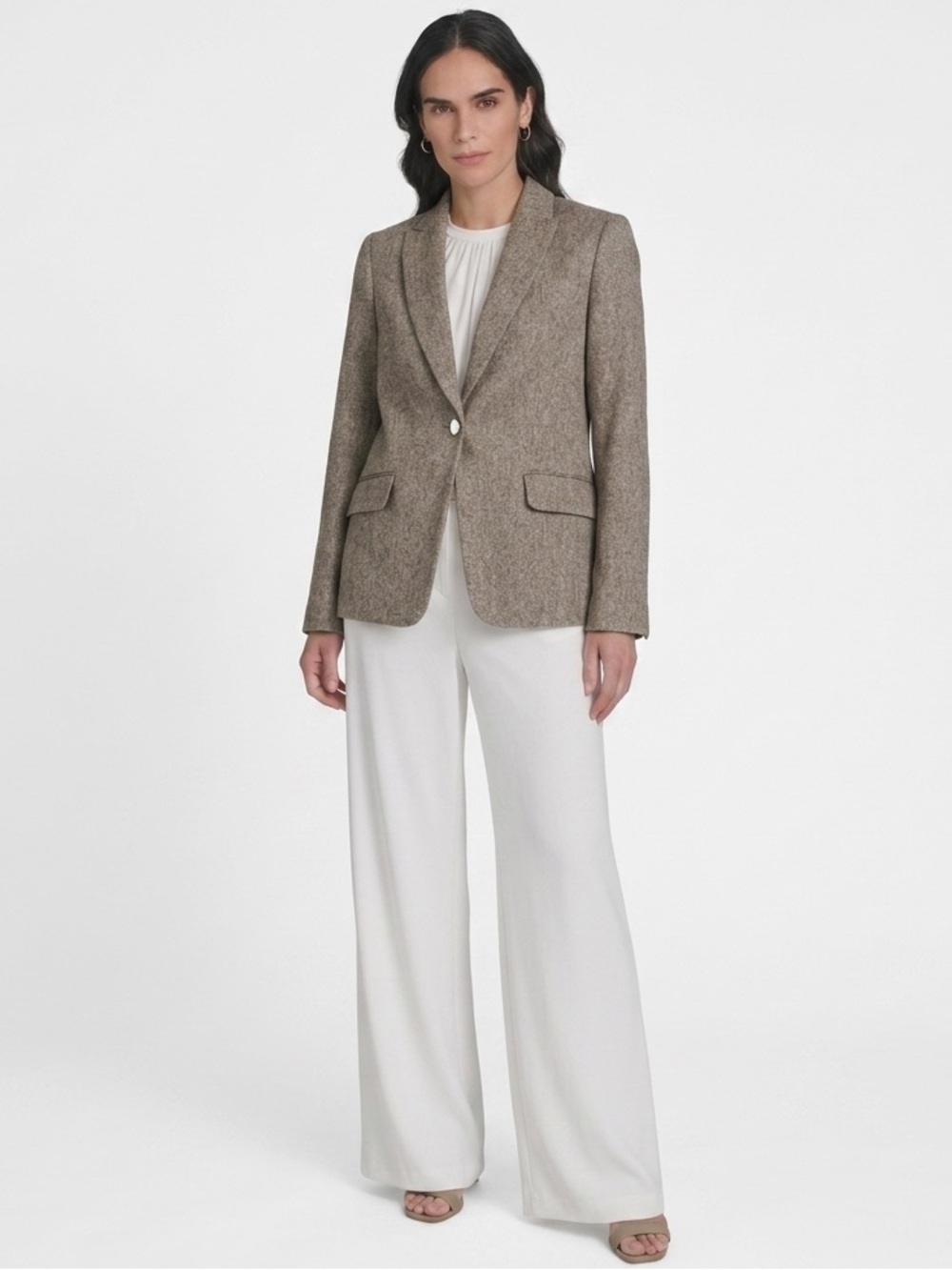NWT- Calvin Klein Women's Textured One-Button Jacket